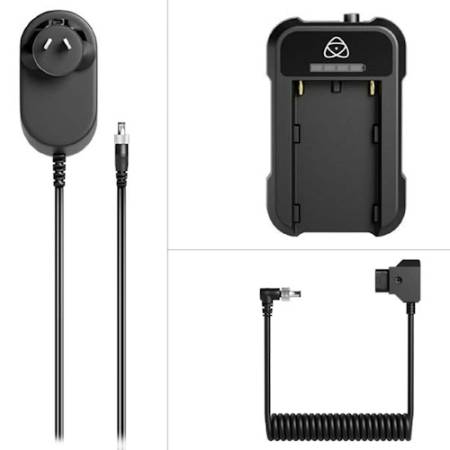 ATOMOS ATOMPWRKT2 Universal Power Kit - uniwersalny zestaw zasilający do urządzeń Atomos_Ładowarka, zasilacz i kabel_4